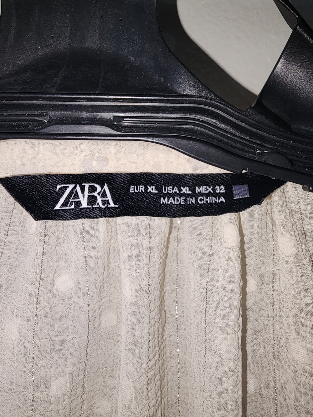 Zara Ivory Ruffle Front Sheer Blouse - Picture 5 of 12